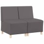 Unidad de Sofá Modular sin Brazos 2 pcs Gris 55 x 74 x 82 cm