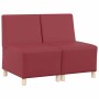 Unidad de Sofá Modular sin Brazos 2 pcs Rojo vino tinto