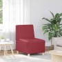 Unidad de Sofá Modular sin Brazos 2 pcs Rojo vino tinto