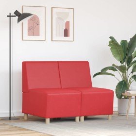 Unidad de Sofá Modular sin Brazos 2 pcs Rojo 55 x 74 x 82 cm Unidad de Sofá Modular sin Brazos 2 pcs Rojo 55 x 74 x 82 cm