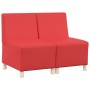 Unidad de Sofá Modular sin Brazos 2 pcs Rojo 55 x 74 x 82 cm