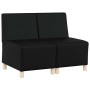 Unidad de Sofá Modular sin Brazos 2 pcs Negro 55 x 74 x 82 cm