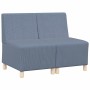 Unidad de Sofá Modular sin Brazos 2 pcs Azul 55 x 74 x 82 cm
