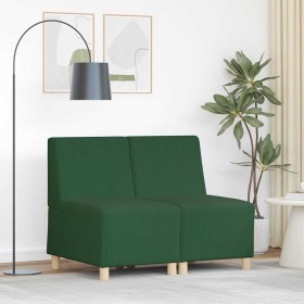 Unidad de Sofá Modular sin Brazos 2 pcs Verde selva