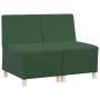 Unidad de Sofá Modular sin Brazos 2 pcs Verde selva