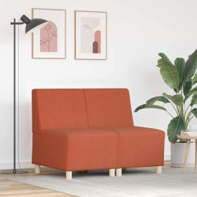 Unidad de Sofá Modular sin Brazos 2 pcs Naranja 55 x 74 x 82 cm Unidad de Sofá Modular sin Brazos 2 pcs Naranja 55 x 74 x 82 cm