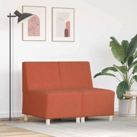 Unidad de Sofá Modular sin Brazos 2 pcs Naranja 55 x 74 x 82 cm Unidad de Sofá Modular sin Brazos 2 pcs Naranja 55 x 74 x 82 cm