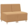 Unidad de Sofá Modular sin Brazos 2 pcs Beige 55 x 74 x 82 cm