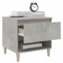 Mesitas de noche 2 uds contrachapada gris hormigón 50x46x50 cm de vidaXL, Mesitas de noche - Ref: Foro24-819541, Precio: 72,79 €