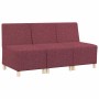 Unidad de Sofá Modular sin Brazos 3 pcs Rojo vino tinto