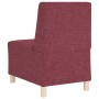Unidad de Sofá Modular sin Brazos 3 pcs Rojo vino tinto