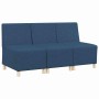 Unidad de Sofá Modular sin Brazos 3 pcs Azul 55 x 74 x 82 cm