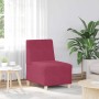 Unidad de Sofá Modular sin Brazos 3 pcs Rojo vino tinto