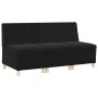 Unidad de Sofá Modular sin Brazos 3 pcs Negro 55 x 74 x 82 cm