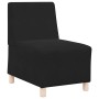 Unidad de Sofá Modular sin Brazos 3 pcs Negro 55 x 74 x 82 cm