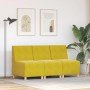 Unidad de Sofá Modular sin Brazos 3 pcs Amarillo