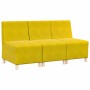 Unidad de Sofá Modular sin Brazos 3 pcs Amarillo