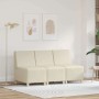 Unidad de Sofá Modular sin Brazos 3 pcs Crema 55 x 74 x 82 cm