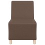 Unidad de Sofá Modular sin Brazos 3 pcs Marrón 55 x 74 x 82 cm