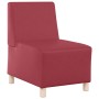 Unidad de Sofá Modular sin Brazos 3 pcs Rojo vino tinto