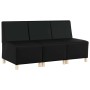 Unidad de Sofá Modular sin Brazos 3 pcs Negro 55 x 74 x 82 cm