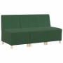 Unidad de Sofá Modular sin Brazos 3 pcs Verde selva