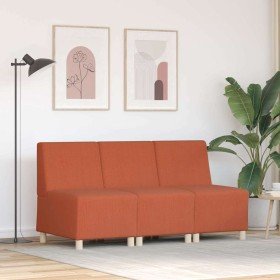 Unidad de Sofá Modular sin Brazos 3 pcs Naranja 55 x 74 x 82 cm Unidad de Sofá Modular sin Brazos 3 pcs Naranja 55 x 74 x 82 cm