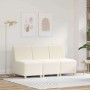 Unidad de Sofá Modular sin Brazos 3 pcs Crema 55 x 74 x 82 cm