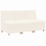 Unidad de Sofá Modular sin Brazos 3 pcs Crema 55 x 74 x 82 cm