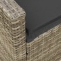 Juego de sofás de jardín en forma de L con cojines 4 pzas gris