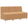 Unidad de Sofá Modular sin Brazos 3 pcs Beige 55 x 74 x 82 cm