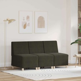Sofá Sillón 3 pcs Verde 55 x 74 x 82 cm Cuero de ante sintético