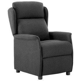 Sillón reclinable Gris oscuro 67.5 x 93.5 x 101.5 cm tela Sillón reclinable Gris oscuro 67.5 x 93.5 x 101.5 cm tela