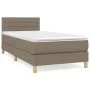Box spring bed with taupe gray fabric mattress 90x190 cm by vidaXL, Beds and slatted bases - Ref: Foro24-3140661, Price: 301,...