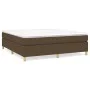 Box spring bed with dark brown fabric mattress 160x200 cm by vidaXL, Beds and slatted bases - Ref: Foro24-3144533, Price: 439...