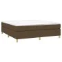 Box spring bed with dark brown fabric mattress 160x200 cm by vidaXL, Beds and slatted bases - Ref: Foro24-3144533, Price: 439...