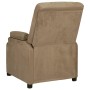 Sillón reclinable tela de microfibra gris taupe