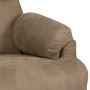 Sillón reclinable tela de microfibra gris taupe