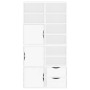 Armarios auxiliares 4 uds "ODDA" blanco 40x24x79 cm