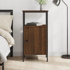 Brown oak engineered wood bedside table 41x31x80 cm by vidaXL, Nightstands - Ref: Foro24-825931, Price: 38,83 €, Discount: %