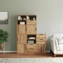 Armarios auxiliares 5 uds "ODDA" 40x24x79 cm Madera maciza pino