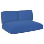 Juego de cojines de paleta 3 pcs Azul real 120 x 80 x 12 cm