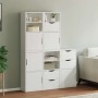 Armarios auxiliares 5 uds "ODDA" blanco 40x24x79 cm madera pino