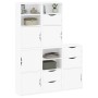 Armarios auxiliares 5 uds "ODDA" blanco 40x24x79 cm madera pino