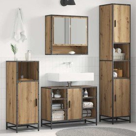 Gabinete de Baño con estante Roble artisan 35 x 37.5 x 188.5 cm