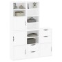Armarios auxiliares 5 uds "ODDA" blanco 40x24x79 cm madera pino