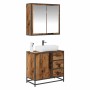 Juego de muebles de baño 2 pcs Madera vieja 65 x 33 x 60 cm