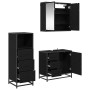 Juego de muebles de baño 3 pcs Roble negro 35 x 37.5 x 100 cm