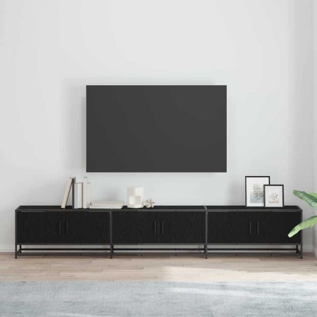Unidades de TV 2 pcs Roble Negro 240 x 35 x 41 cm en Muebles TV | Comprar online en Foro24