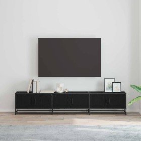 Gabinete de TV Roble negro 210 x 35 x 41 cm